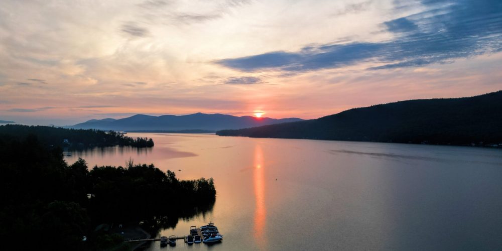 A sunrise in Lake George, New York